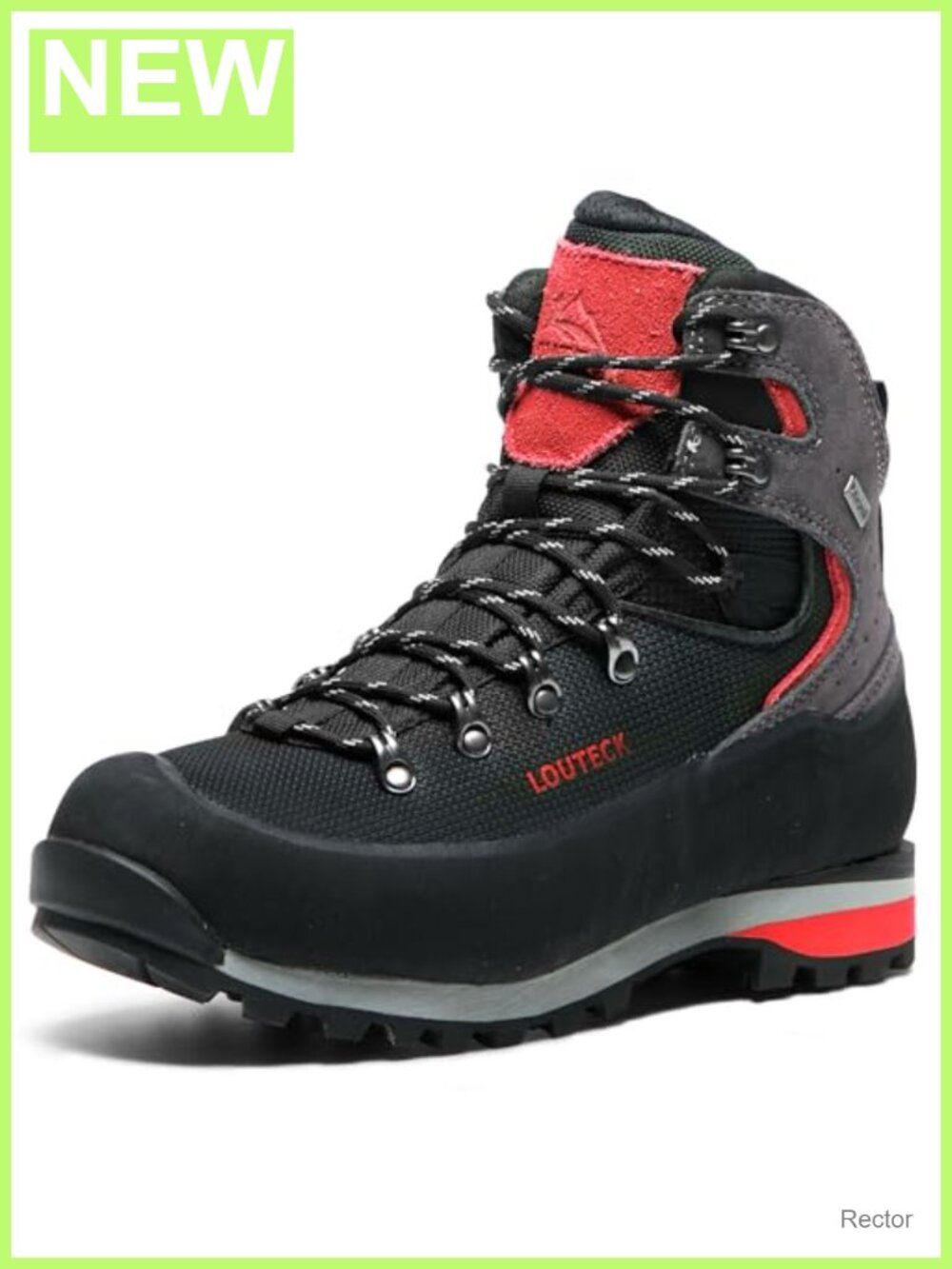 Men's Waterproof Hiking Boots Breathable Durable Lace-Up Nubuck Leather & Nylon